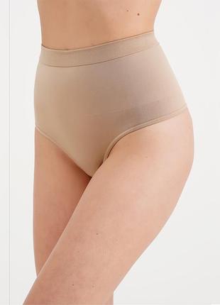 Моделюючі трусики з високою талією giulia string high waist modelling beige, l/xl, коригую
