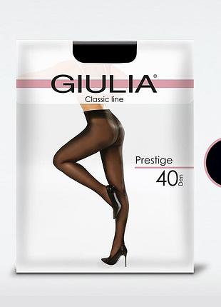 Классические прозрачные колготки giulia prestige 40 den daino, 3 nero, 2