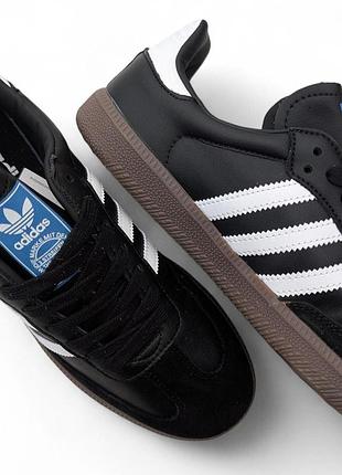Мужские кроссовки adidas samba черные