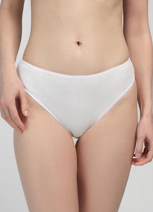 Жіночі трикотажні труси сліп з ажурним візерунком giulia mallow 2320/90 s white-milk