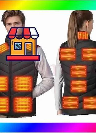 Bs мужской жилет с best mix подогревом heatfashion electric heating vest (13 зон) черный m bas77/n