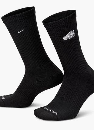 Шкарпетки унісекс nike everyday plus cushioned crew socks (1 pair) black fz3076-010 38-42
