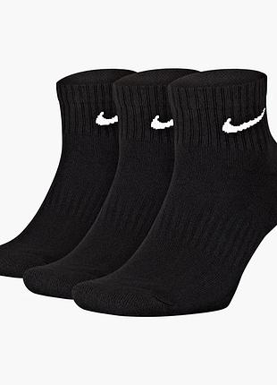 Шкарпетки унісекс nike u nk everyday cush ankle (3 пари, утеплені) black sx7667-010 38-42