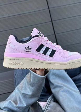 Кроссовки adidas forum pink женские адидас форум розовые для активного отдыха удобные легкие