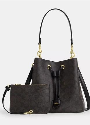 Сумка coach оригінал шкіра ✅️ в наявності канва