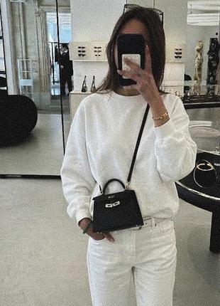 Білий світшот bershka