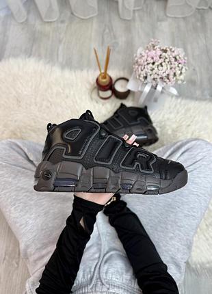 Кросівки nike air uptempo найк еїр аптемпо чорні для чоловіків легкі та комфортні об'ємні
