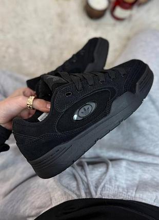 Кроссовки adidas adi2000 ади2000 черные из натуральной замши для мужчин универсальные кеды на каждый день