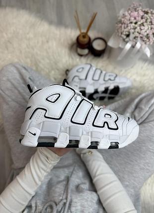 Кросівки nike air more uptempo найк еір мо аптемпо білі об'ємні для чоловіків і жінок