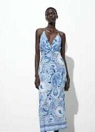 Сукня zara midi з принтом