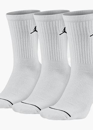 Шкарпетки чоловічі nike j cush poly crew3 white dx9632-100