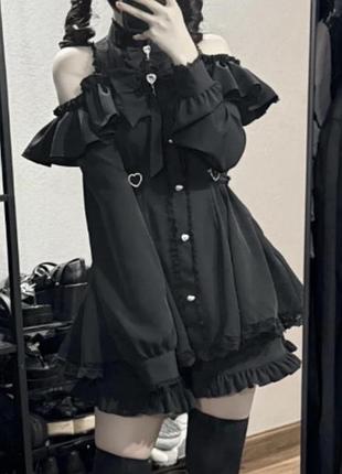 Комплект сет блуза +шорти jirai kei goth lolita