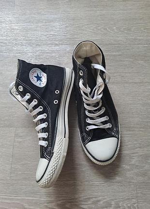 Высокие черные кеды converse размер 41