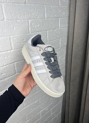 Мужские кроссовки adidas campus light grey, кеды адидас кампус светло-серые 45