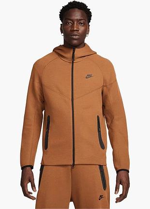 Толстовка чоловіча nike tech fleece brown fb7921-281