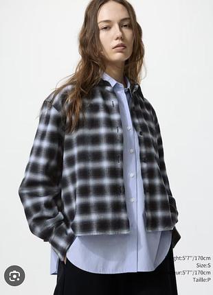 Стильная коттоновая рубашка uniqlo