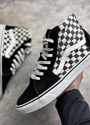 Кроссовки мужские vans sk8-hi checkerboard (44 (28.5 см))