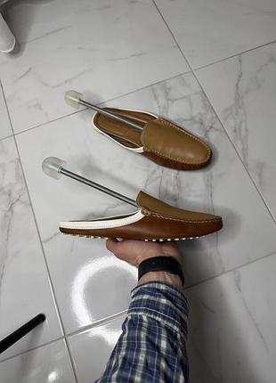 Люксові шкіряні мюлі лофери tod's gommini leather mules оригінал італія