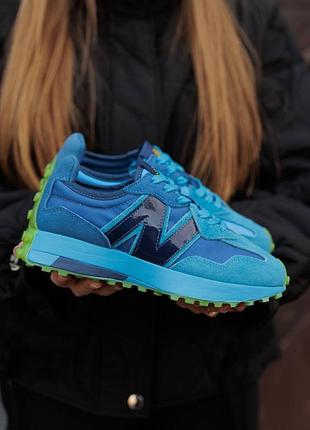 Кроссовки new balance 327 kawhi jolly rancher, нью баланс 327 синие голубые