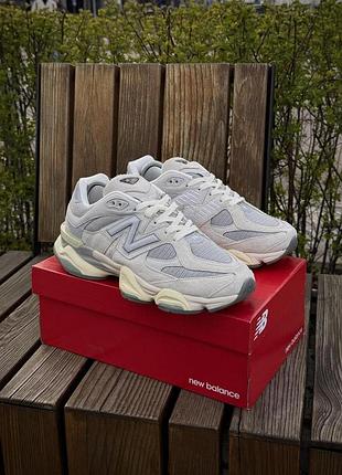 Кросівки new balance 9060 нью баланс 9060 сірі з натуральної замші для чоловіків