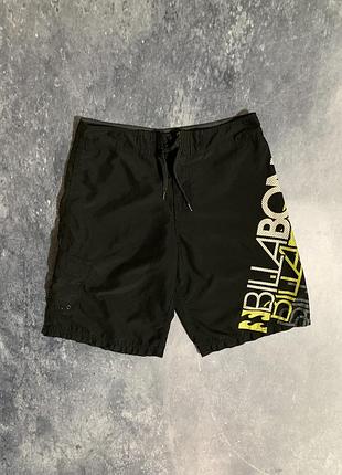 Шорти чорні чоловічі billabong big logo оригінал пляжні плавальні