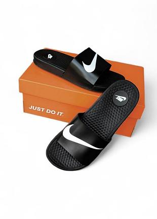Массажные шлепанцы nike черные
