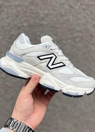 Кроссовки new balance 9060 нью баланс серые для женщин из качественных материалов легкие и стильные