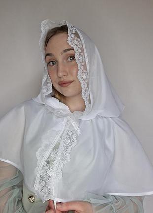 Платок палантин в храм на крестины, венчание, причастие💗