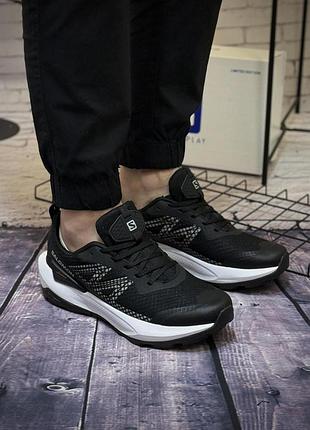 Кроссовки salomon elixir activ салomon эликсир актив черно-белые для активного отдыха мужские