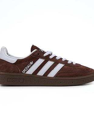Женские замшевые кеды adidas spezial brown, адидас спешл коричневые стильные кроссовки