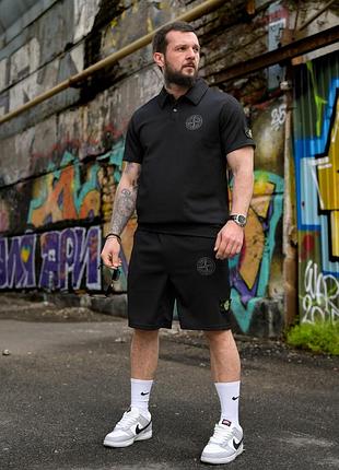 Літній комплект stone island  slams black