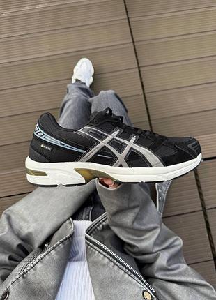 Кроссовки asics gel-1130 черные с бежевым для мужчин спортивная обувь удобная легкая для тренировок асикс гель
