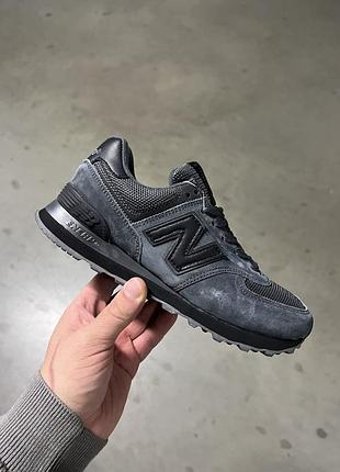 Кроссовки new balance 574 нью баланс для женщин замшевые серые стильные и комфортные