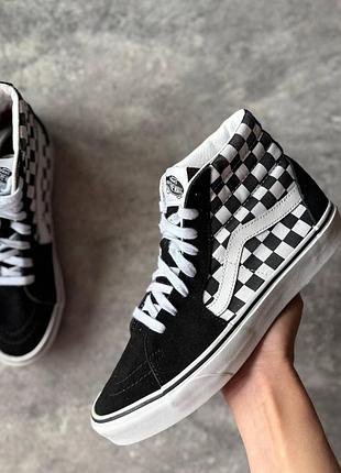 Кроссовки мужские vans sk8-hi checkerboard (40 (25.5 см))