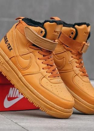 Мужские кроссовки nike lunar оранжевый кожаные ботинки высокого качества на зиму найк лунар