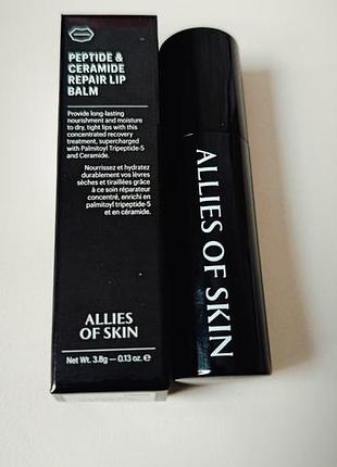 Бальзам для губ allies of skin peptide & ceramide repair lip balm, 3.8 мл