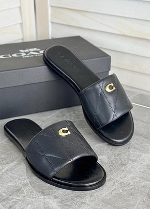 Шльопанці жіночі coach шлепанцы женские