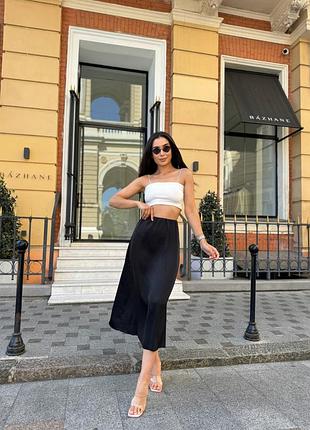 Женская шелковая юбка silk 42-44, черный