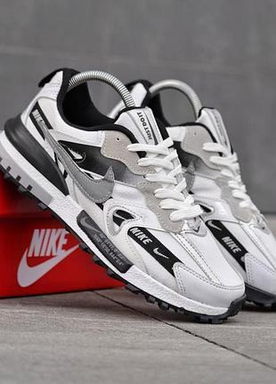 Мужские кроссовки nike deconstructed белые спортивные кроссы кожа замша отличного качества на весну лето найк деконструкт