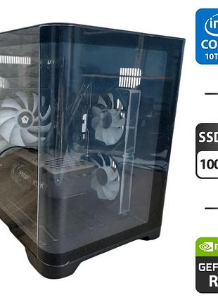Игровой пк 1stplayer uv5 view tower / intel core i5-10400 (6 (12) ядер по 2.9 - 4.3 ghz) / 16 gb ddr4 / 1000 gb ssd m.2 / nvidia