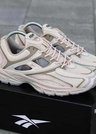 Мужские кроссовки reebok premier kfs бежевые спортивные кроссы на лето рибок премьер кфс стильная летняя обувь 42