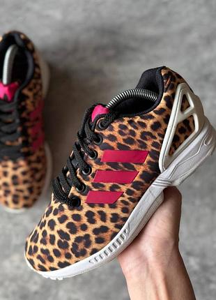 Кросівки жіночі adidas zx flux leopard print (36 (22.5 см))