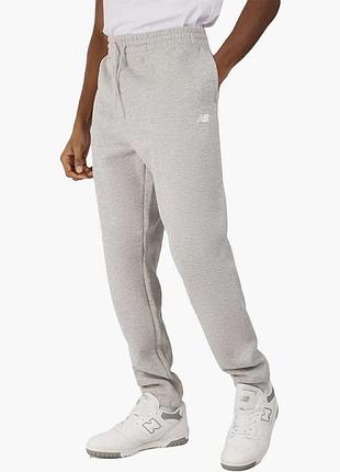 Штани чоловічі new balance brushed back small logo joggers grey mp41503ag