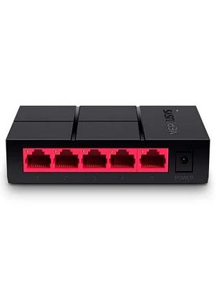 Комутатор mercusys ms105g 5хge10/100/1000mbit/s пластиковий корпус black