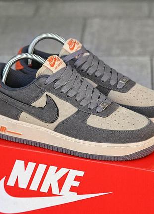 Мужские кроссовки nike air force 1 low зеленые брендовые кеды из кожи найк аир форс лоу кожаные кроссы на лето