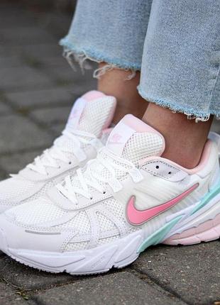 Женские кроссовки nike runtekk v2k белые качественные кроссы с дышащей сеткой на лето найк рантек в2к 39