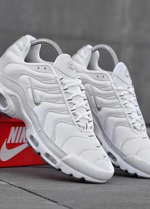 Мужские кроссовки nike air max tn plus серые брендовые кроссы из натуральной кожи на весну лето найк аир макс тн плюс