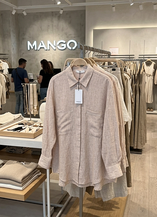 Новая льняная рубашка mango