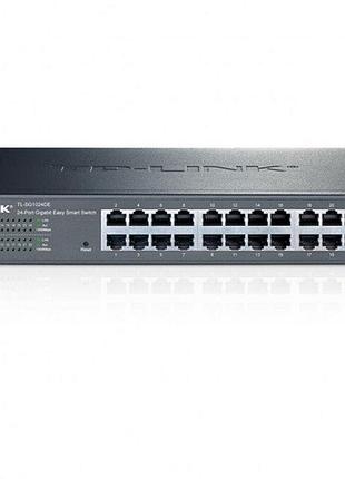 Комутатор tp-link tl-sg1024de 24xrj-45 10/100/1000мбіт/с 512кб керований