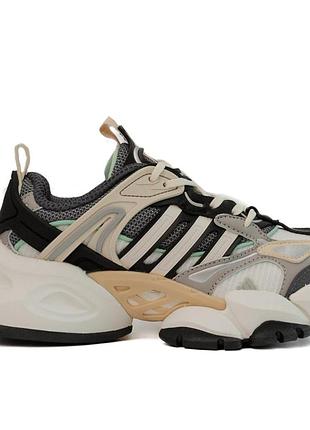 Кроссовки женские adidas vento xlg черно бежевые стильные кроссы на весну адидас венто модная обувь для женщин